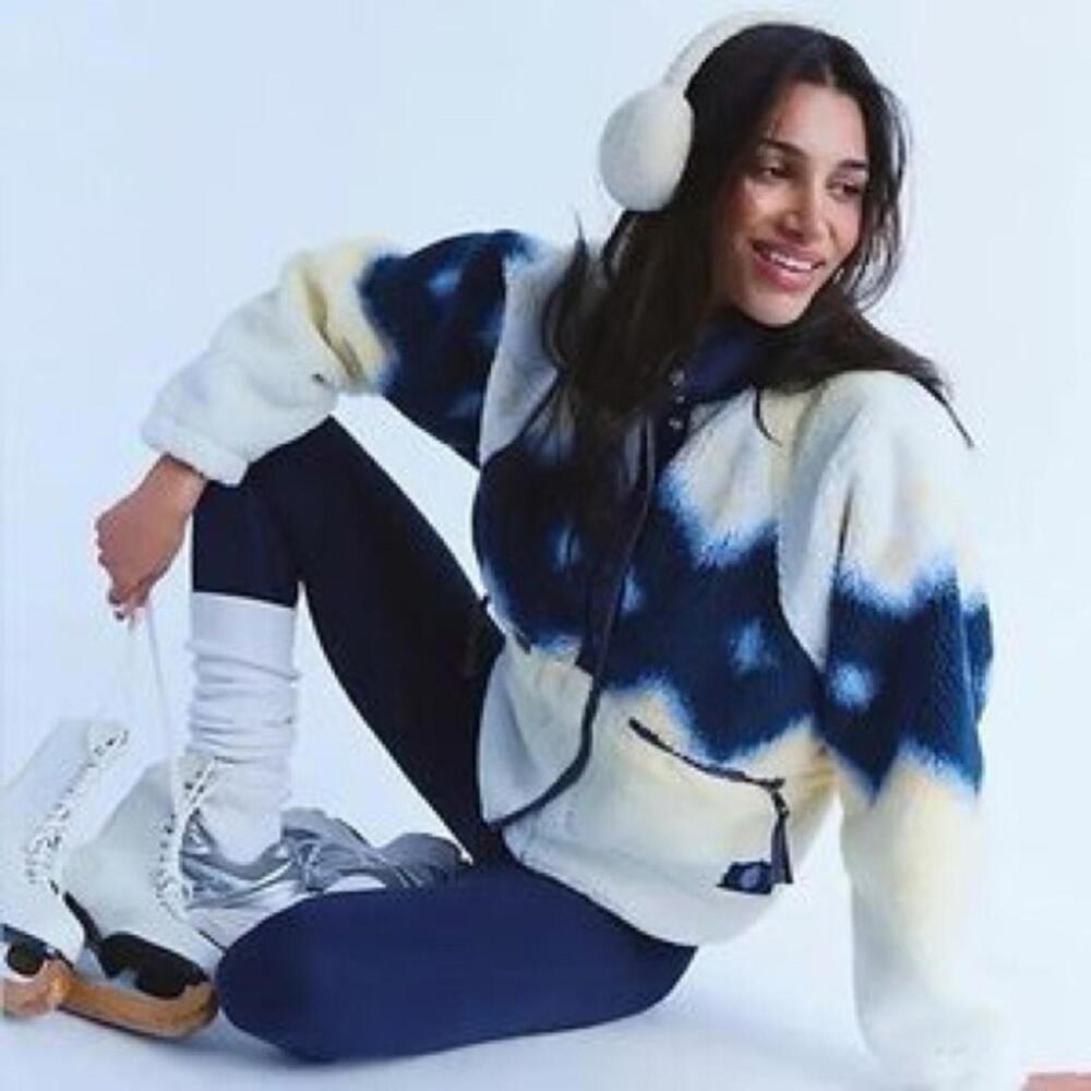 FREE PEOPLE  SOLD OUT  Movement Hit The Slopes Printed Fleece Jacket Size S #953
